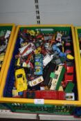Large Storage Crate Containing Assorted Diecast Toy Vehicles
