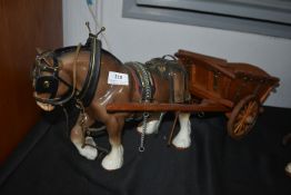 Shire Horse and Cart Figures