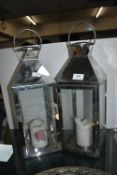 Pair of Large Candle Lanterns