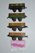 Four Hornby O Gauge Open Wagons