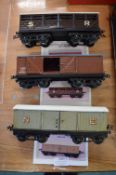 Three Hornby O Gauge Luggage Vans