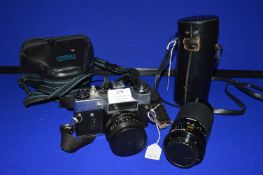 Zenit EM 35mm Camera with Pentacon and Mirand Lenses