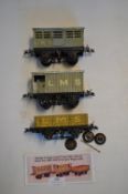 Hornby O Gauge LMS Brake Van, and Open Wagon
