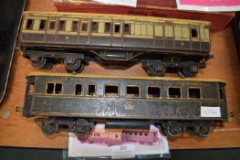 Two O Gauge Coaches for Restoration