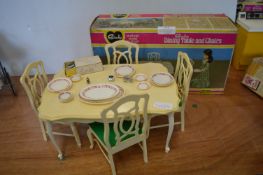 Pedigree Sindy’s Dining Table & Chairs Set with Dinner Service and Cutlery