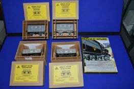Four Bassett Lowke O Gauge LMS Rolling Stock Wagons