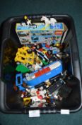 Tub of Lego Include Police Set, Boats, etc.