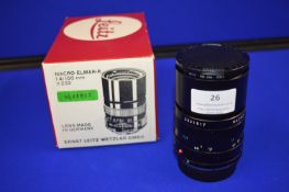 Leica Macro Elmar R 1:4/100 Lens with Original Packaging