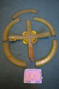 Vintage German Tinplate Rally Car Circuit Track Toy (incomplete)