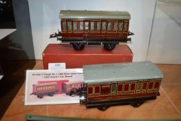 Hornby O Gauge LMS Coach and Guards Van