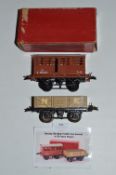 Hornby O Gauge NE Milk Wagon, and Open Wagon