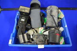 Assorted Photography Equipment, Lens Cases, Filters, etc.