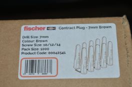 *1x Pack of 1000pc Brown Contract Plugs 7mm