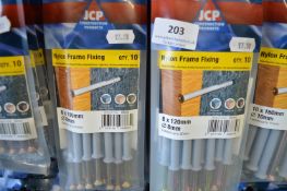 *9x Nylon Frame Fixing 6pk 8mm x 100-120mm