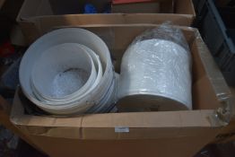 *Box of Various Tubs, Buckets, and Lids