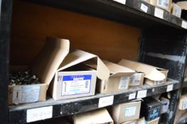 *Contents of Shelf to Include Assorted Hex Set Bolts M12 etc.