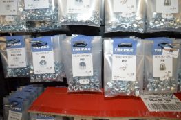 *Assorted M6 and M8 Captive Nuts, Dome Nuts, Wing Nuts, etc. (40+ packs)