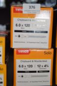 *2x Timco Solo 6x120 Chipboard & Wood Screws 100pk