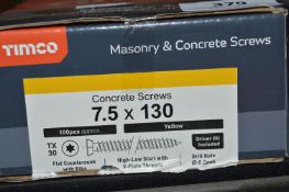 *1x Timco 7.5x130 Concrete Screws 100pk