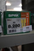 *1x Spax T40 8x280 Wood Screws 50pk