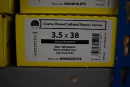 *1x Course Thread Collated Drywall Screws 1000pk