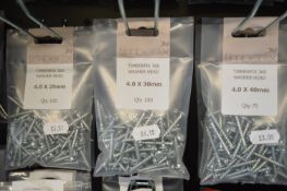 *12x Assorted Packs of Timber Fix 360 Washer Head Screws