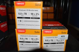 *3x Timco Solo Chipboard & Wood Screws 200pk (2x 5x70mm and 1x 5x75mm)