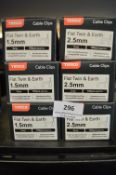 *6x 110pc of Cable Clips 1.5mm and 2.5mm
