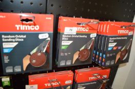 *Nine Assorted Packs of Orbital Sanding Disks 125mm