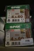 *2x Spax T20 4.5x60 Decking Screws 500pk