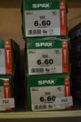*3x Spax T30 6x60 Screws 100pk