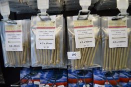 *~30x Assorted Packs of Structural Timber Screws 6.5mm x 65-100mm