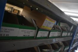 *Contents of Shelf to Include Assorted M6 and M5 Socket Cap Screws