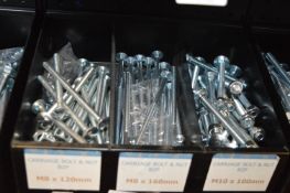 *Assorted Carriage Bolts M8 and M10 (tubs not included)