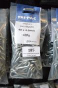 *6x Bag of Galvanised Staples 40mm