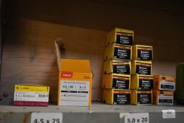 *Contents of Shelf to Include Assorted Zinc and Yellow Screws, Posi Decking Screws, and Multipurpose