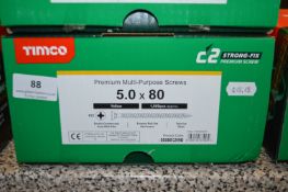 *Box of 1000 Timco Multipurpose Screws 5 x 80