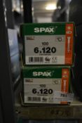 *2x Spax T30 6x120 Screws 100pk