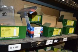 *Contents of Shelf to Include Assorted M8 and M6 Masonry Anchors