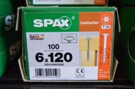 *1x Spax Construction T30 6x120 Screws 100pk