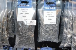 *4x Bag of Bright Panel Pins ~500g (2x 25mm, 2x 30mm)