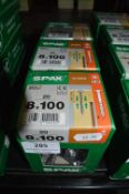 *3x 20pk of Spax 8x100 T40 Torque Screws