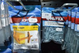 *5x Packs of Roofing Bolts M6x30mm and Spring Toggle M5x50mm