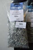 *7x Bag of Galvanised Staples 15mm