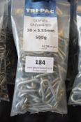 *7x Bag of Galvanised Staples 30mm