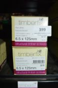 *4x Timber Fix 6.5x125mm Hex Drive Timber Screws 50pk