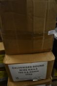 *Two 25kg Galvanised Round Wire Nails 150 x 6mm