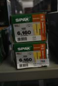 *2x Spax T30 6x160 Construction Screws 100pk