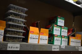 *Contents of Shelf to Include Assorted Chipboard and Wood Screws, Universal Screws, etc.