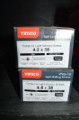 *2x Box of 200 Timco Metal Construction Screws 4.2x38